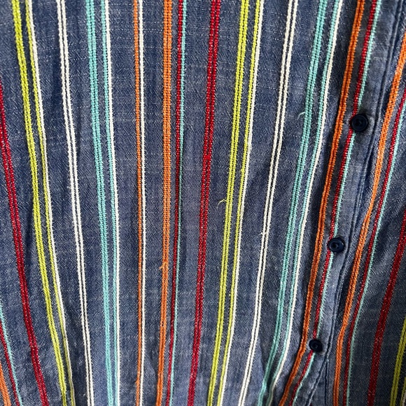 Como vintage striped button down top size 1x - Picture 5 of 7